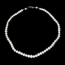 Chic White Plain Pearl Birthstone Necklace