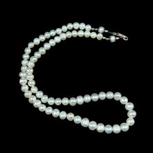 Chic White Plain Pearl Birthstone Necklace