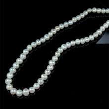 Chic White Plain Pearl Birthstone Necklace