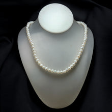 Chic White Plain Pearl Birthstone Necklace