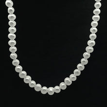 Chic White Plain Pearl Birthstone Necklace