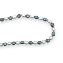 Pearl White & Grey Classic June Birthstone Plain Necklace