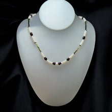 Natural Garnet, Multi Tourmaline & Classic Pearl Necklace