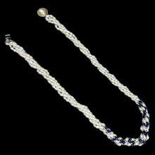 Multi Layered Classic Pearl with Lapis Lazuli Necklace