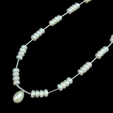 Classic Plain Pearl Station Necklace