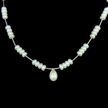 Classic Plain Pearl Station Necklace