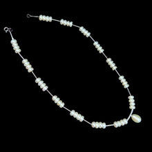 Classic Plain Pearl Station Necklace