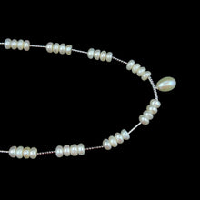 Classic Plain Pearl Station Necklace