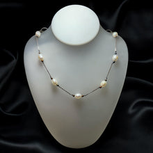 Elegant Plain Pearl Station Style Necklace