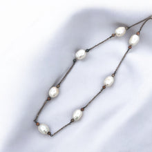 Elegant Plain Pearl Station Style Necklace