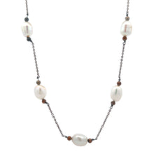 Elegant Plain Pearl Station Style Necklace