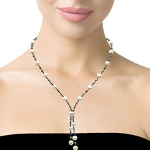 Classic Plain Pearl Lariat Station Necklace