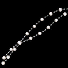 Classic Plain Pearl Lariat Station Necklace