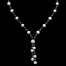 Classic Plain Pearl Lariat Station Necklace