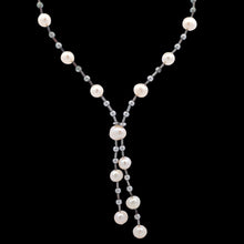 Classic Plain Pearl Lariat Station Necklace