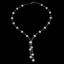 Classic Plain Pearl Lariat Station Necklace