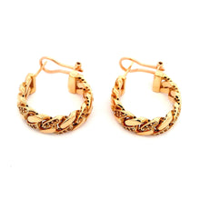 18K Yellow Gold Hoop Earring Mounting