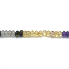 Mix Natural Semiprecious Stone Facet Rondelle Gemstone Bracelet