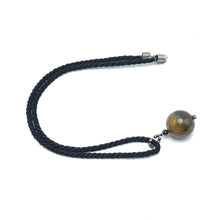 Natural Jasper Gemstone Pendant 20mm Plain Ball with Black Twisted Cord Necklace Encourage Grounding Confidence