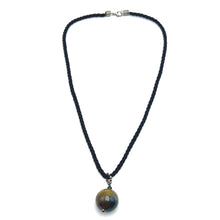 Natural Jasper Gemstone Pendant 20mm Plain Ball with Black Twisted Cord Necklace Encourage Grounding Confidence