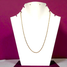 Yellow Gold Plated Sausage Bead-Bar Chain Necklace – Versatile Fashion Unisex Jewelry