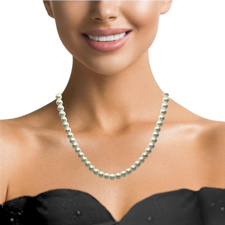 Handmade Simulated Imitation Pearls 32" Opera Necklace Elegant Gift for Her Jewellery Collection
