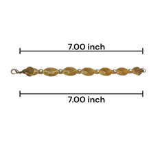 Vintage Art Woven Gold-Tone Mesh Bracelet with Rhinestone Marquise Links