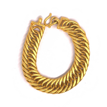 Yellow Gold Plated Rope Bracelet – Twisted Loop Chain in Bold Statement Design
