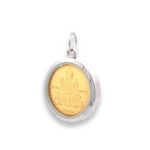 Tri-Dhatu Ganesh Lakshmi Pendant – Handcrafted Hindu Religious Talisman in Gold, Silver & Copper for Prosperity, Wisdom & Sacred Blessings Gift