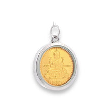 Tri-Dhatu Ganesh Lakshmi Pendant – Handcrafted Hindu Religious Talisman in Gold, Silver & Copper for Prosperity, Wisdom & Sacred Blessings Gift