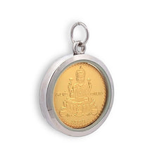 Tri-Dhatu Ganesh Lakshmi Pendant – Handcrafted Hindu Religious Talisman in Gold, Silver & Copper for Prosperity, Wisdom & Sacred Blessings Gift