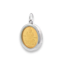 Tri-Dhatu Ganesh Lakshmi Pendant – Handcrafted Hindu Religious Talisman in Gold, Silver & Copper for Prosperity, Wisdom & Sacred Blessings Gift