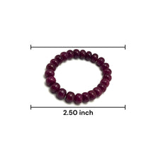 Genuine Natural Ruby Bracelet | Smooth 10mm Rondelle Beads 24 Pcs 209 Carats | Rich Crimson Red VVS Clarity | High Value Gemstone Jewelry
