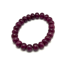 Genuine Natural Ruby Bracelet | Smooth 10mm Rondelle Beads 24 Pcs 209 Carats | Rich Crimson Red VVS Clarity | High Value Gemstone Jewelry