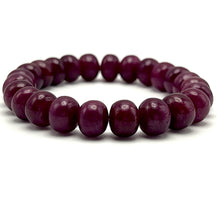 Genuine Natural Ruby Bracelet | Smooth 10mm Rondelle Beads 24 Pcs 209 Carats | Rich Crimson Red VVS Clarity | High Value Gemstone Jewelry