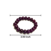 Natural Ruby Bracelet | Smooth 10-12mm Rondelle Beads 19 Pcs 235 Carats | Deep Crimson Red VVS Clarity | Gemstone Jewelry Gift