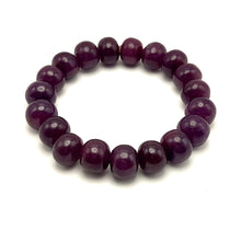 Natural Ruby Bracelet | Smooth 10-12mm Rondelle Beads 19 Pcs 235 Carats | Deep Crimson Red VVS Clarity | Gemstone Jewelry Gift