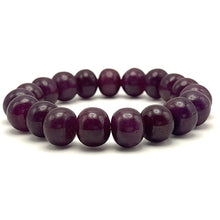 Natural Ruby Bracelet | Smooth 10-12mm Rondelle Beads 19 Pcs 235 Carats | Deep Crimson Red VVS Clarity | Gemstone Jewelry Gift