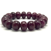 Natural Ruby Bracelet | Smooth 12–13mm Rondelle Beads 19 Pcs 300 Carats | Deep Crimson Red VVS Clarity | Elegant Gemstone Jewelry