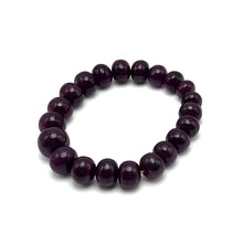 Natural Ruby Stretch Bracelet | Smooth 9-13mm Rondelle Beads 21 Pcs 227 Carats | Merlot Red VVS Clarity | Adjustable Wrist Jewelry
