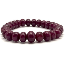 Natural Ruby Bracelet | Smooth 9-10mm Rondelle Gemstone Beads | 27 Pcs 158 Carats | Rich Burgundy Red VVS Clarity | Timeless Wrist Jewelry For Her
