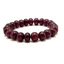 Natural Ruby Bracelet | Smooth 10mm Rondelle 23 Pcs 200 Carats | Crimson Red VVS Clarity | Bead Gemstone Jewelry