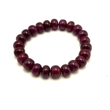Natural Ruby Bracelet | Smooth 10mm Rondelle 23 Pcs 200 Carats | Crimson Red VVS Clarity | Bead Gemstone Jewelry