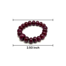 Natural Ruby Bracelet | Smooth 11–15mm Rondelle Beads 19 Pcs 288 Carats | Rich Crimson Red VVS Clarity | Free Size Unisex Gemstone Jewelry