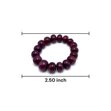 Natural Ruby Bracelet | Smooth 11–15mm Rondelle Beads 17 Pcs 323 Carats | Crimson Red VVS Clarity | Stretchable Gemstone Jewelry