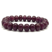Natural Ruby Bracelet | Smooth 10mm Rondelle Beads 23 Pcs 193 Carats | Crimson Red VVS Clarity | Genuine Gemstone Jewelry