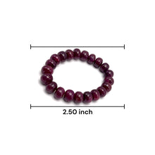 Natural Ruby Bracelet | Smooth 10-12mm Rondelle Beads 21 Pcs 247 Carats | Crimson Red VVS Clarity | Adjustable Gemstone Jewelry