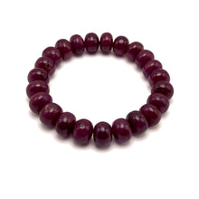 Natural Ruby Bracelet | Smooth 10–11mm Rondelle Beads 23 Pcs 204 Carats | Rich Crimson Red VVS Clarity | Timeless Gemstone Wrist Jewelry