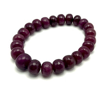 Natural Ruby Bracelet | Smooth 9–13mm Rondelle Beads 23 Pcs 223 Carats | Rich Crimson Red VVS Clarity | Beaded Gemstone Jewelry