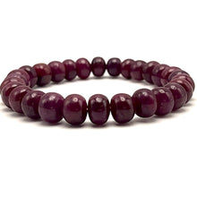 Natural Ruby Bracelet | Smooth 7–9mm Rondelle Beads 28 Pcs 140 Carats | Rich Crimson Red VVS Clarity | High-Clarity Gemstone Jewelry